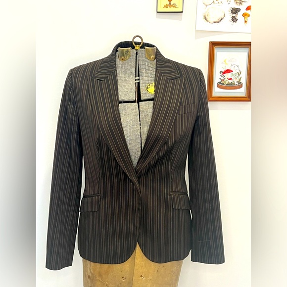 Zara Brown and Gold Blazer - Picture 1 of 5